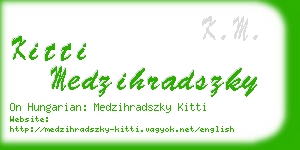 kitti medzihradszky business card